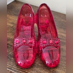 Wizard of Oz Ruby Slippers Westland Giftware Decor 4 Inch Clear Red Resin 1845